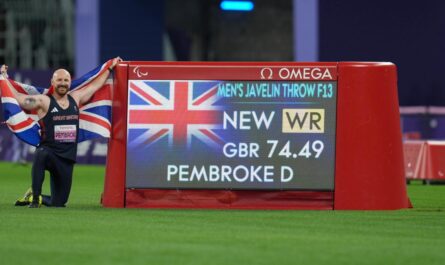 Dan Pembroke breaks world record to retain Paralympic javelin title